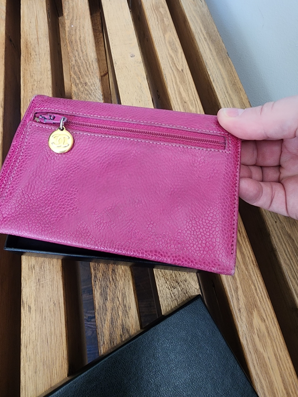 CHANEL Pink Quilted Leather Wallet - Picture 3 of 12